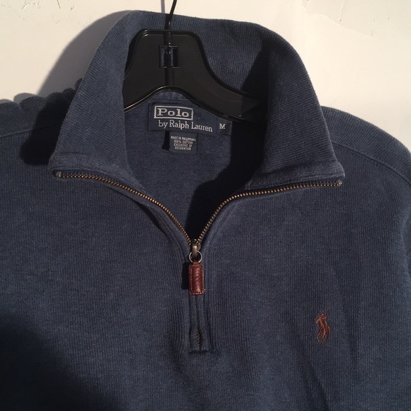 Men’s Polo 1/4 Zip Sweater - Picture 2 of 2